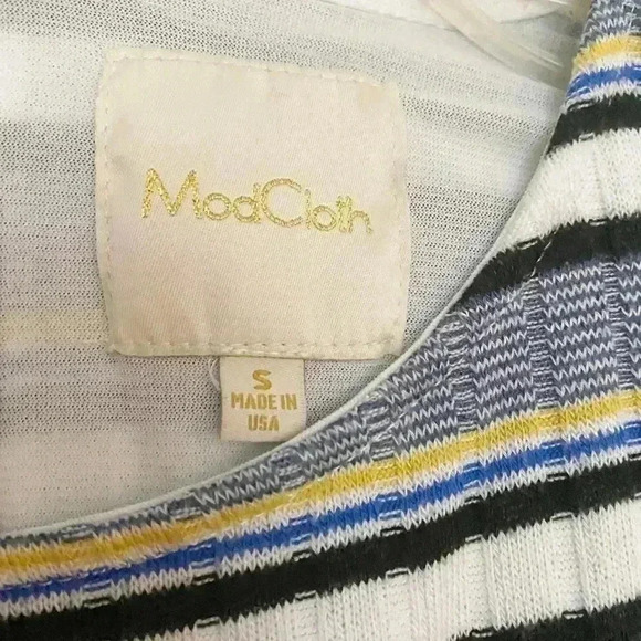 ModCloth striped midi dress small - Picture 2 of 5